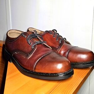 Dockers Mens 90-2219 Leather Brown Dress Shoes Size 9W
